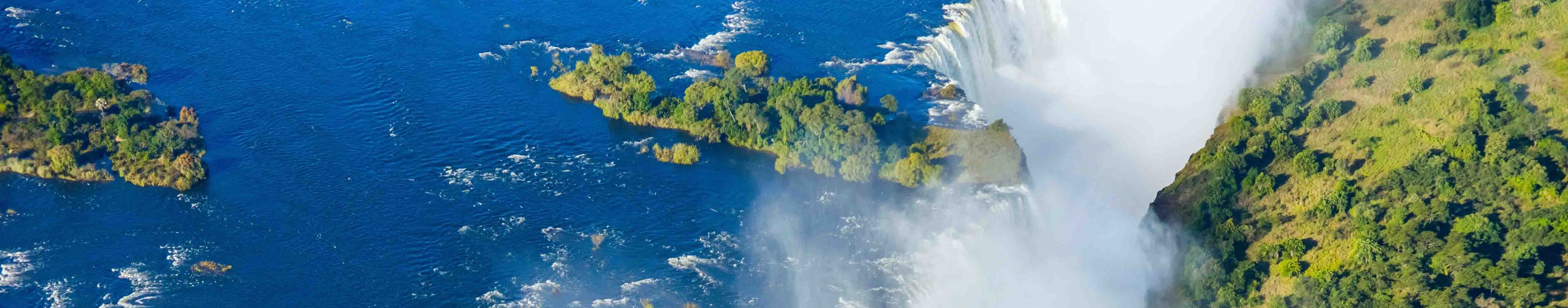 Africa Victoria falls waterfall on Zambezi river